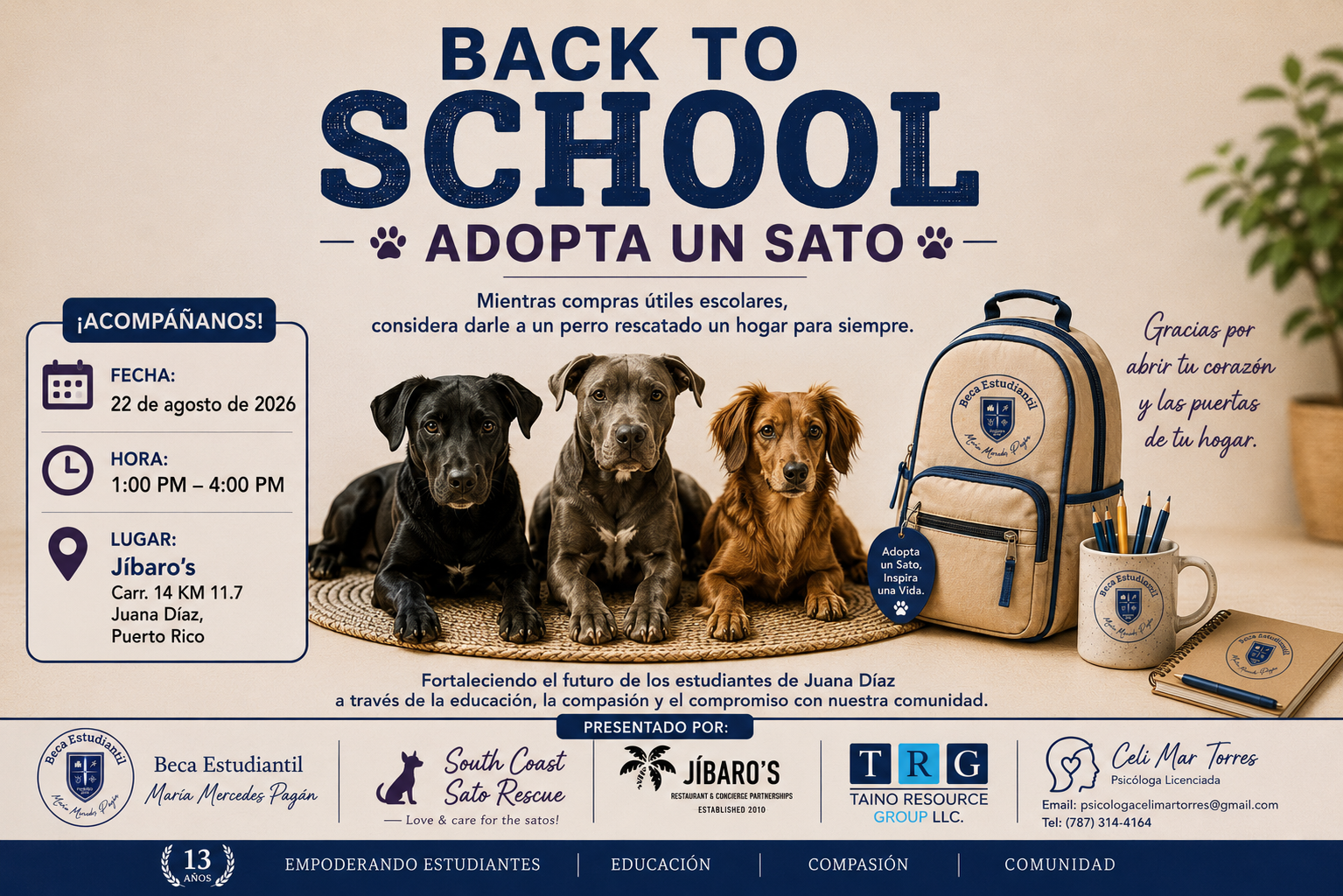 Back to School Adopta un Sato